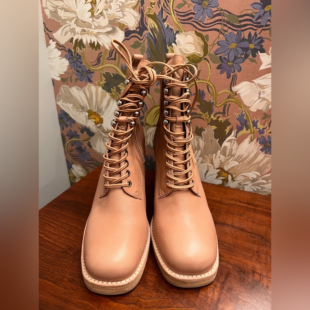 NWOT Jeffrey Campbell Dotti Leather Lace-Up Boot - Picture 3 of 11